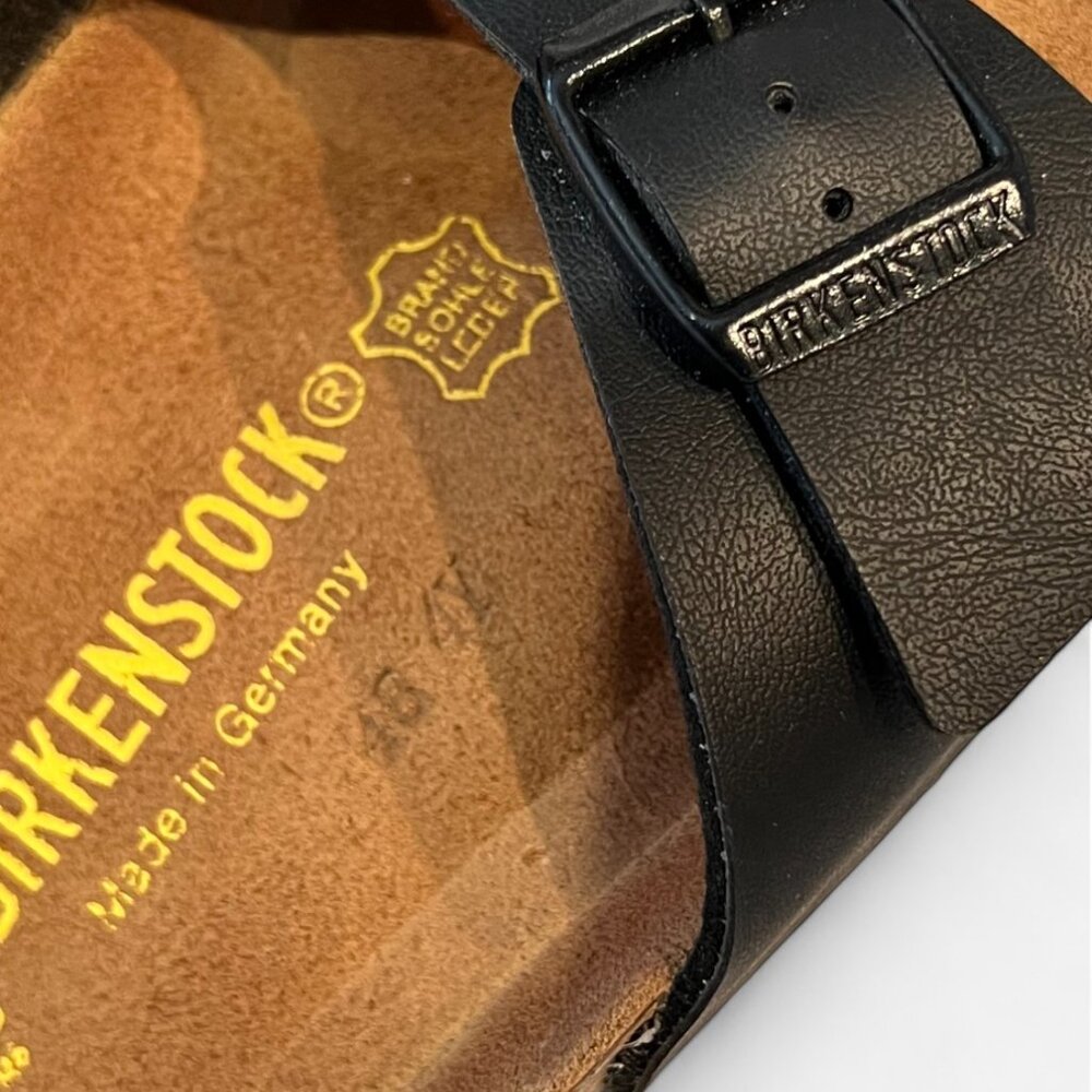 Birkenstock Single Strap Black Sandals, Size 38/Women's 7.5 Excellent Condition - Picture 3 of 9